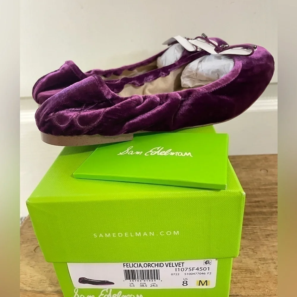 SAM EDELMAN Deep Orchid Felicia Flat